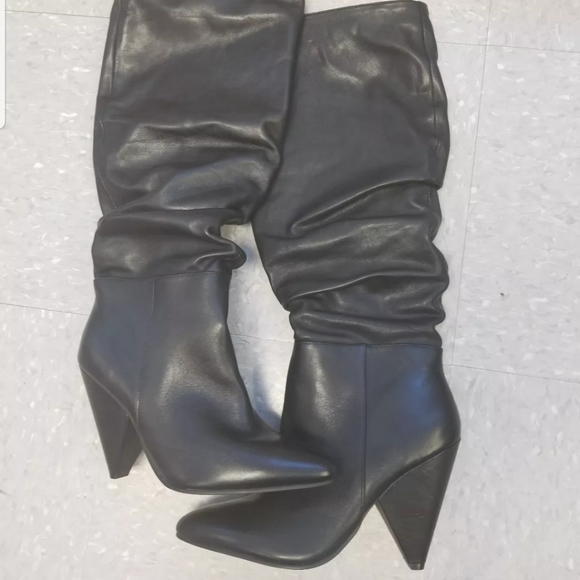 Leather Slouch Boots - Picture 6 of 8